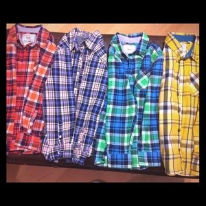 Boys long sleeve button shirts